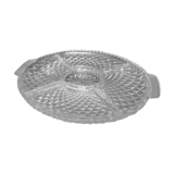 Plat en verre cristal à apéritif gateau biscuit vintage
