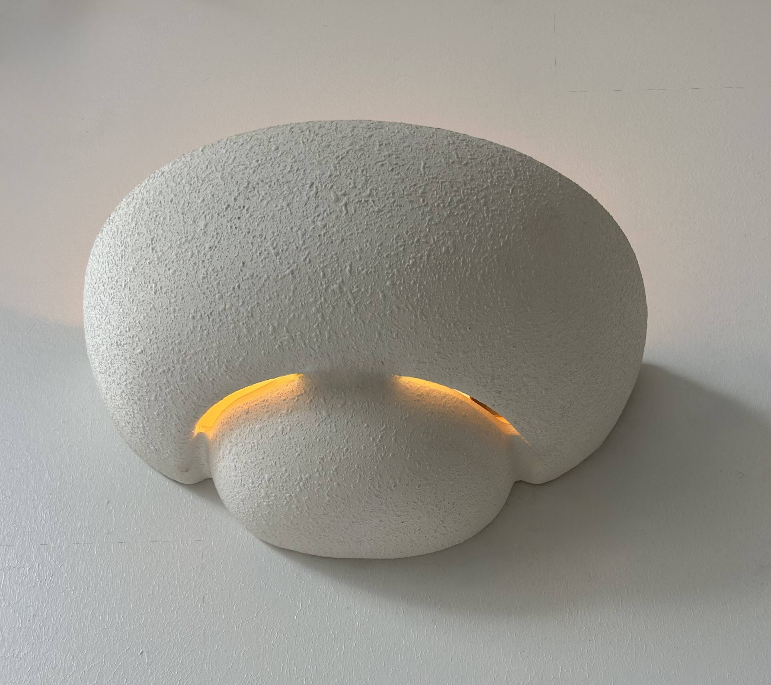 Vintage plaster wall light, France 1970