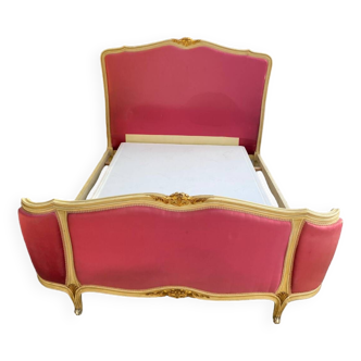 Pink Louis XV style bed