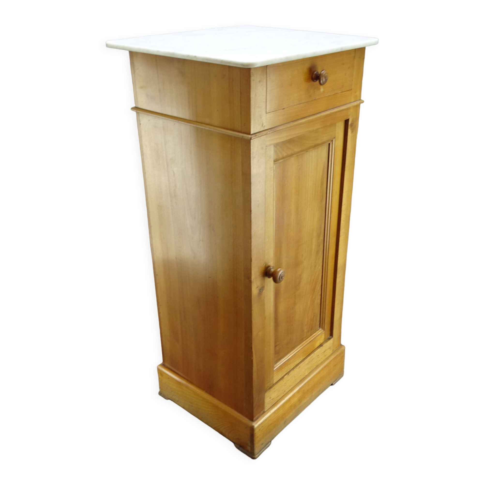 Table de chevet vintage en bois de merisier