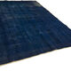 Hand-knotted anatolian vintage 1970s blue wool carpet