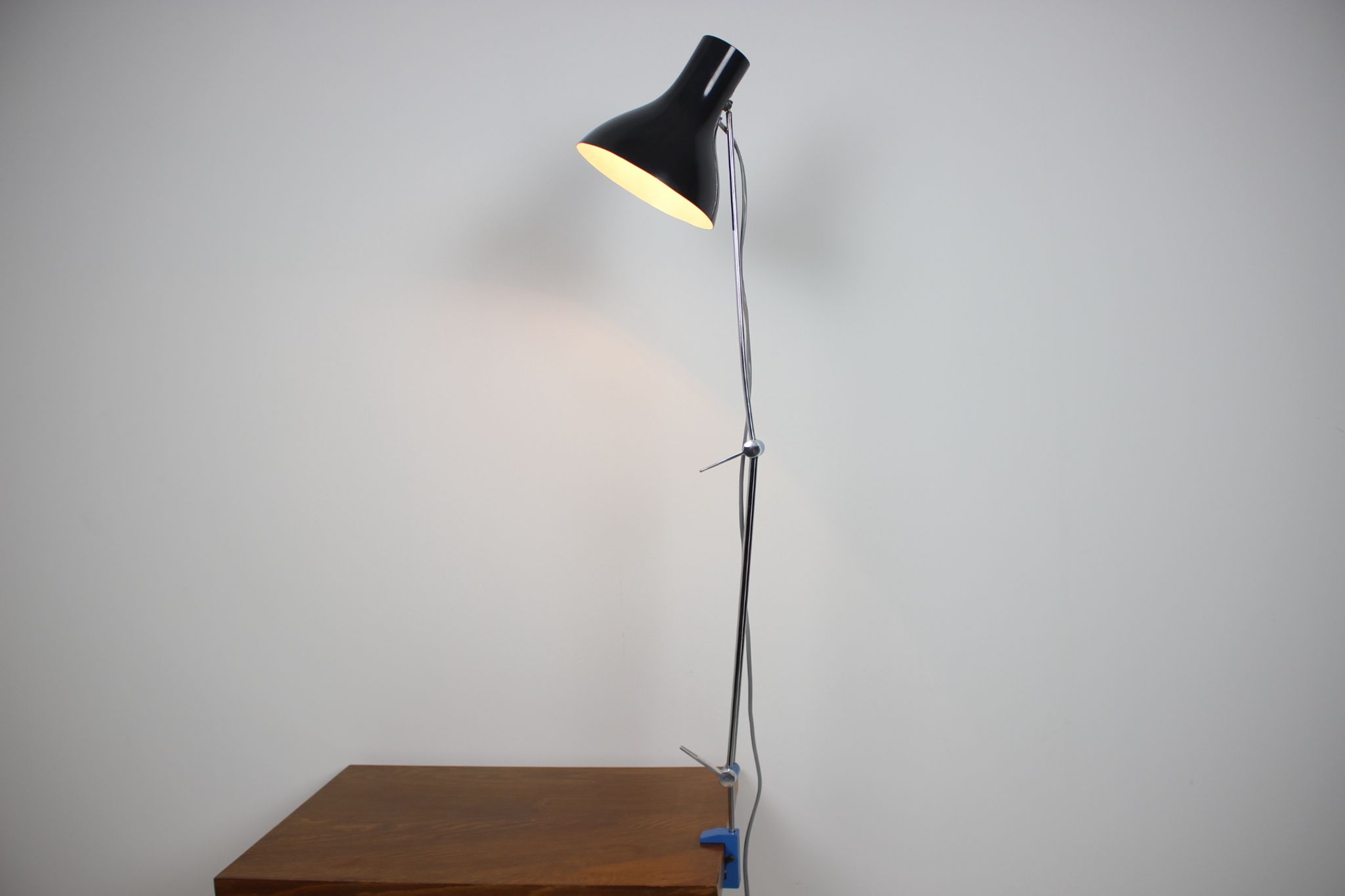 Mid-century work adjustable table lamp designed by Josef Hůrka for Napako, 1960's.