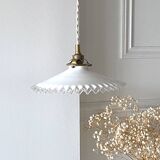 Opaline glass pendant light
