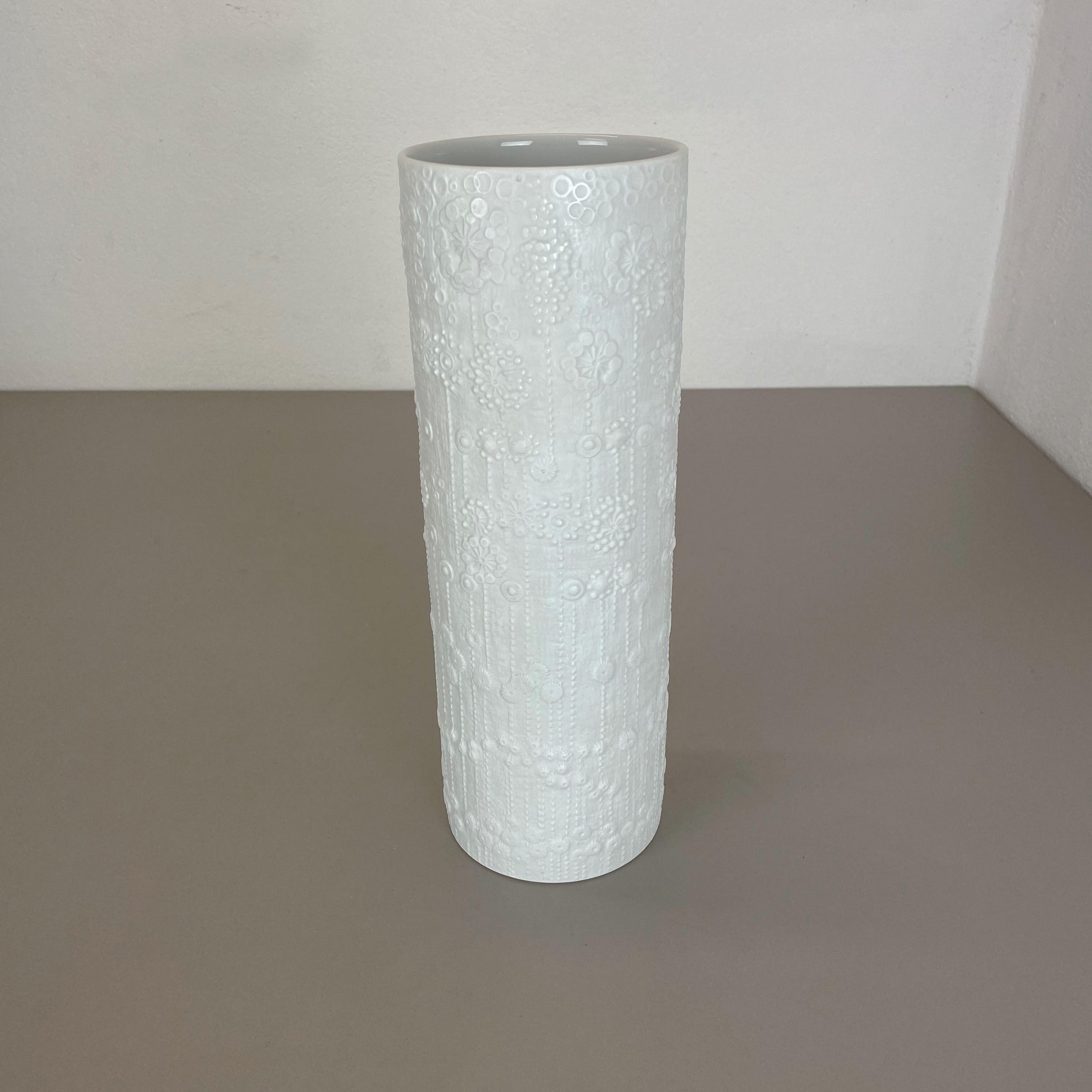 Large OP Art Vase Porcelain Vase by Martin Freyer for Rosenthal, Germany