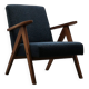 Mid Century Easy Chair Model B - 310 Var in Blue Boucle