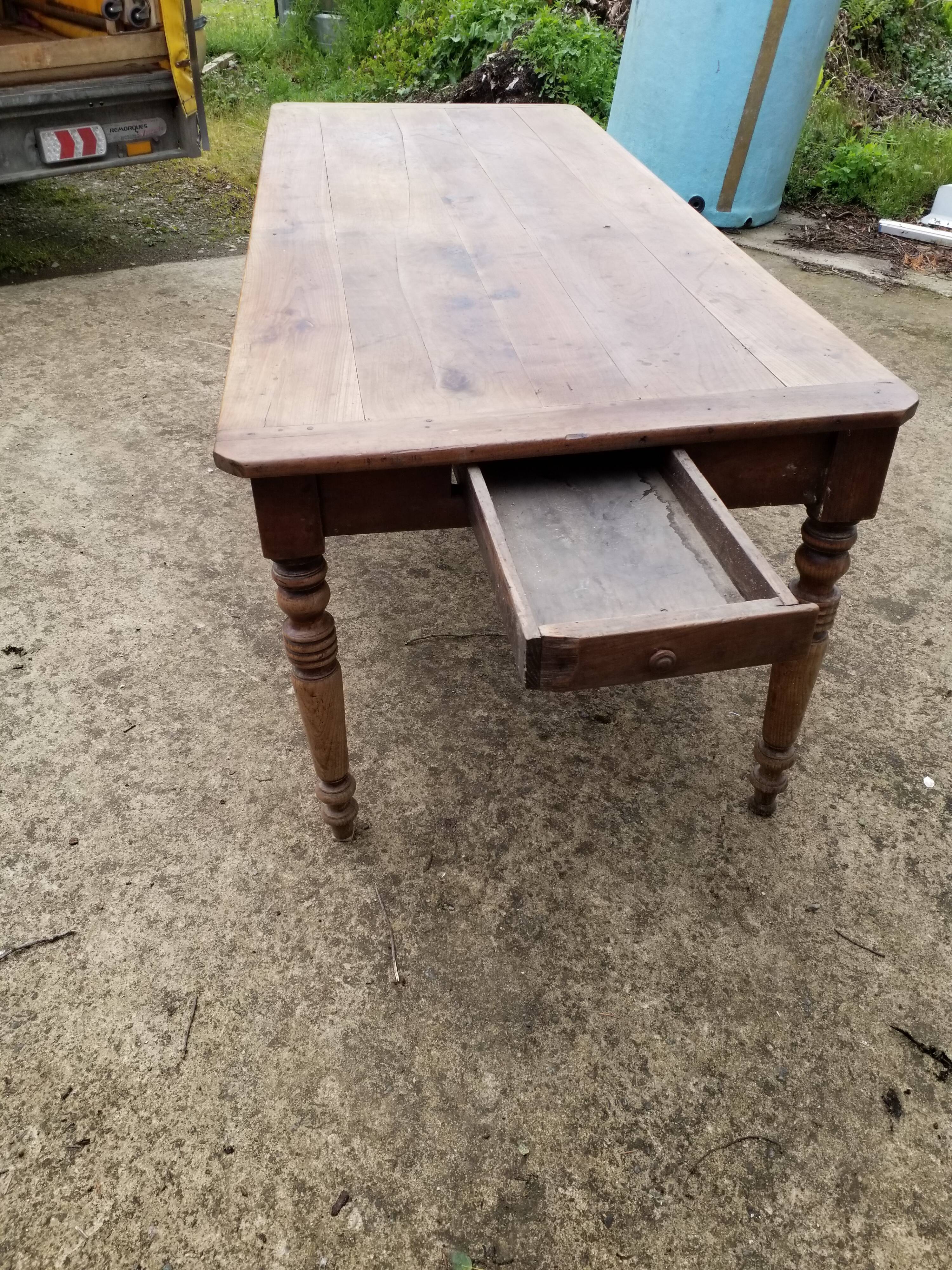 Table de ferme merisier