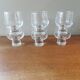 6 stackable vintage 70s stemmed glasses