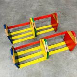 Pair of modular wall pencil shelves by Pierre Sala for children