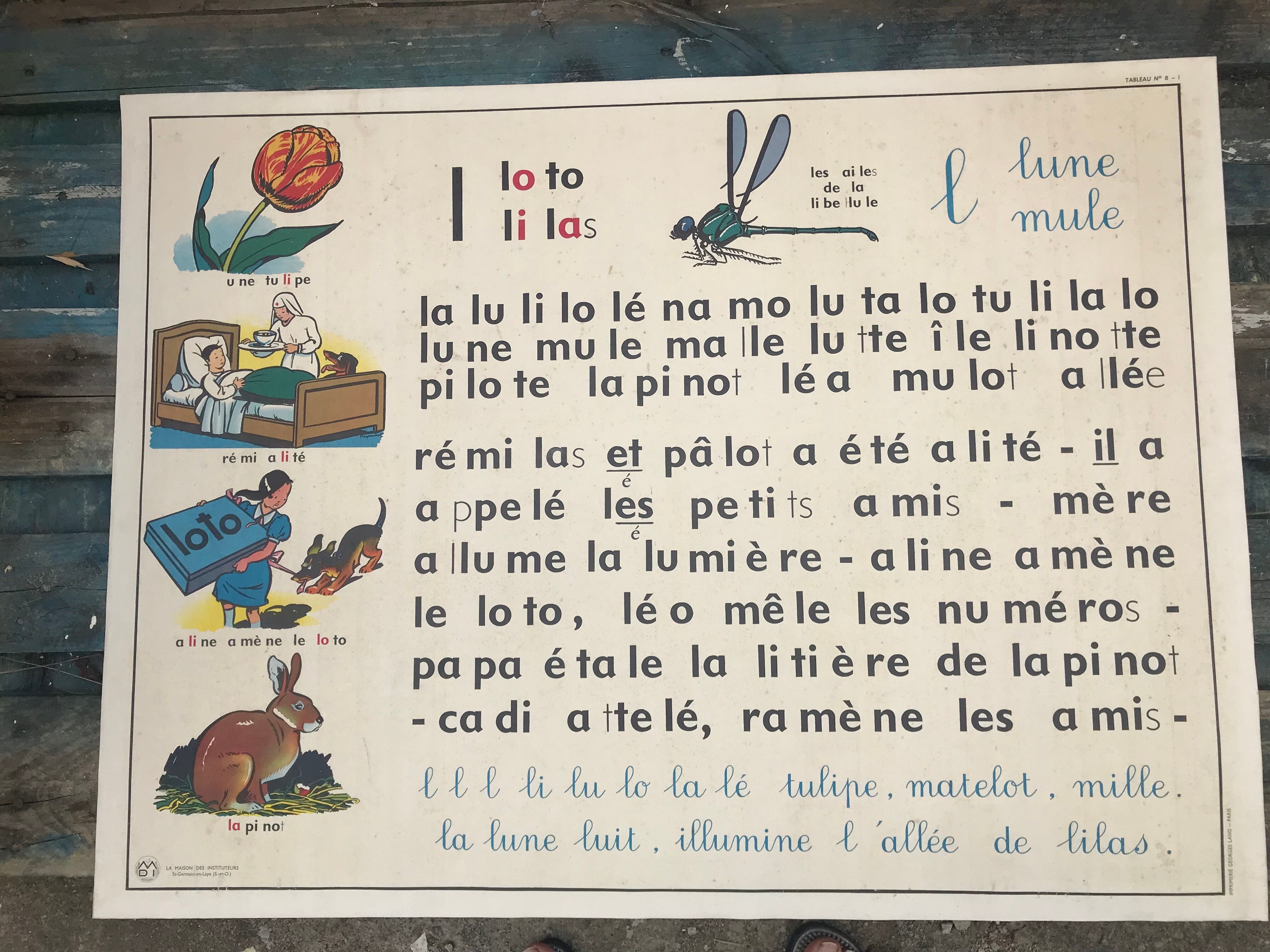 Vintage school poster