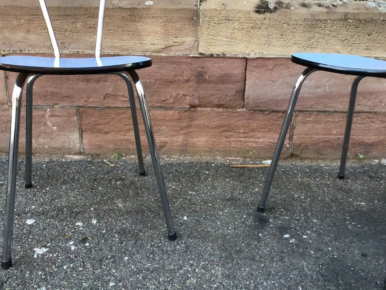 Pair of chairs in vintage formica 1960