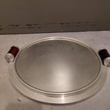 Round mirror tray from the 1930s with handles