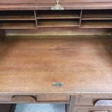 American office with curtain box administration oak