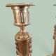 Pair of gilded bronze candlesticks - Louis XVI style.