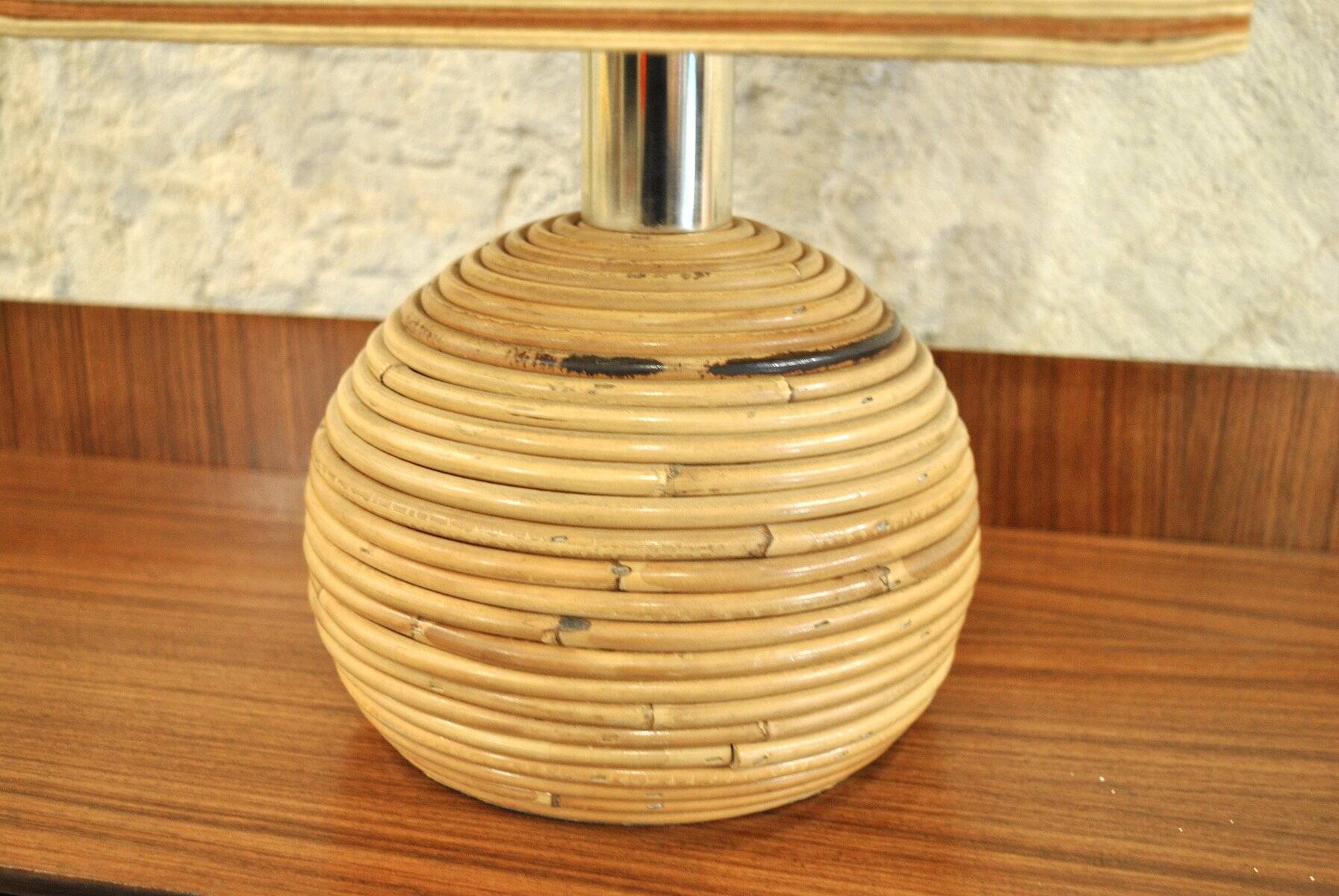 Wicker table lamp, Italy, 1960s