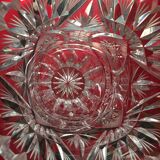 Vintage bohemian cut crystal vase