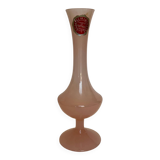 Pink opaline single-flower vase