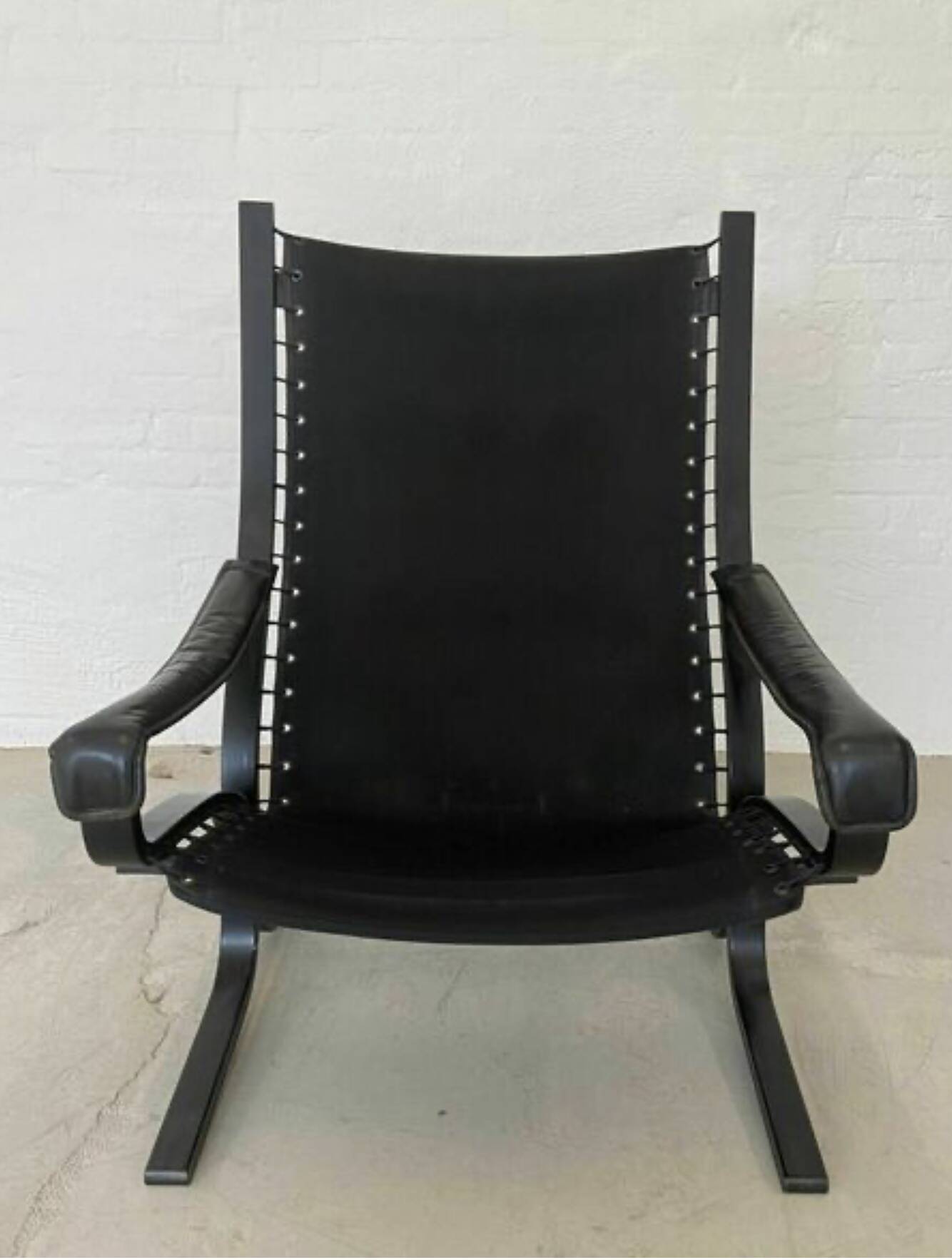 Vintage Mid Century Ingmar Relling Leather Lounge Chair