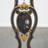 Antique French Napoleon III chair inlaid with mother-of-pearl