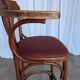 Fauteuil de bar de style Thonet Irish Pub / Siège en simili cuir rouge, milieu du siècle