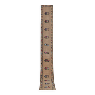 Tapis vintage turc de oushak tissé à la main 52x409 cm
