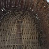 Woven wicker basket