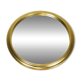 Round gold metal mirror 31 cm