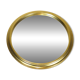 Round gold metal mirror 31 cm