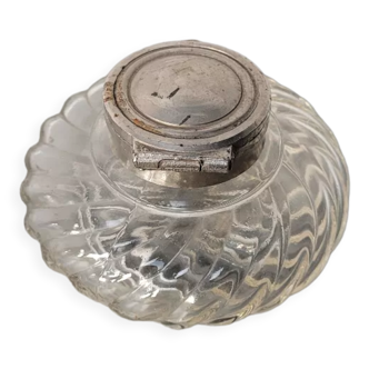 Old glass inkwell
