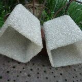 Scandinavian wall light with 2 arms in perspex and teak from the 1960s.