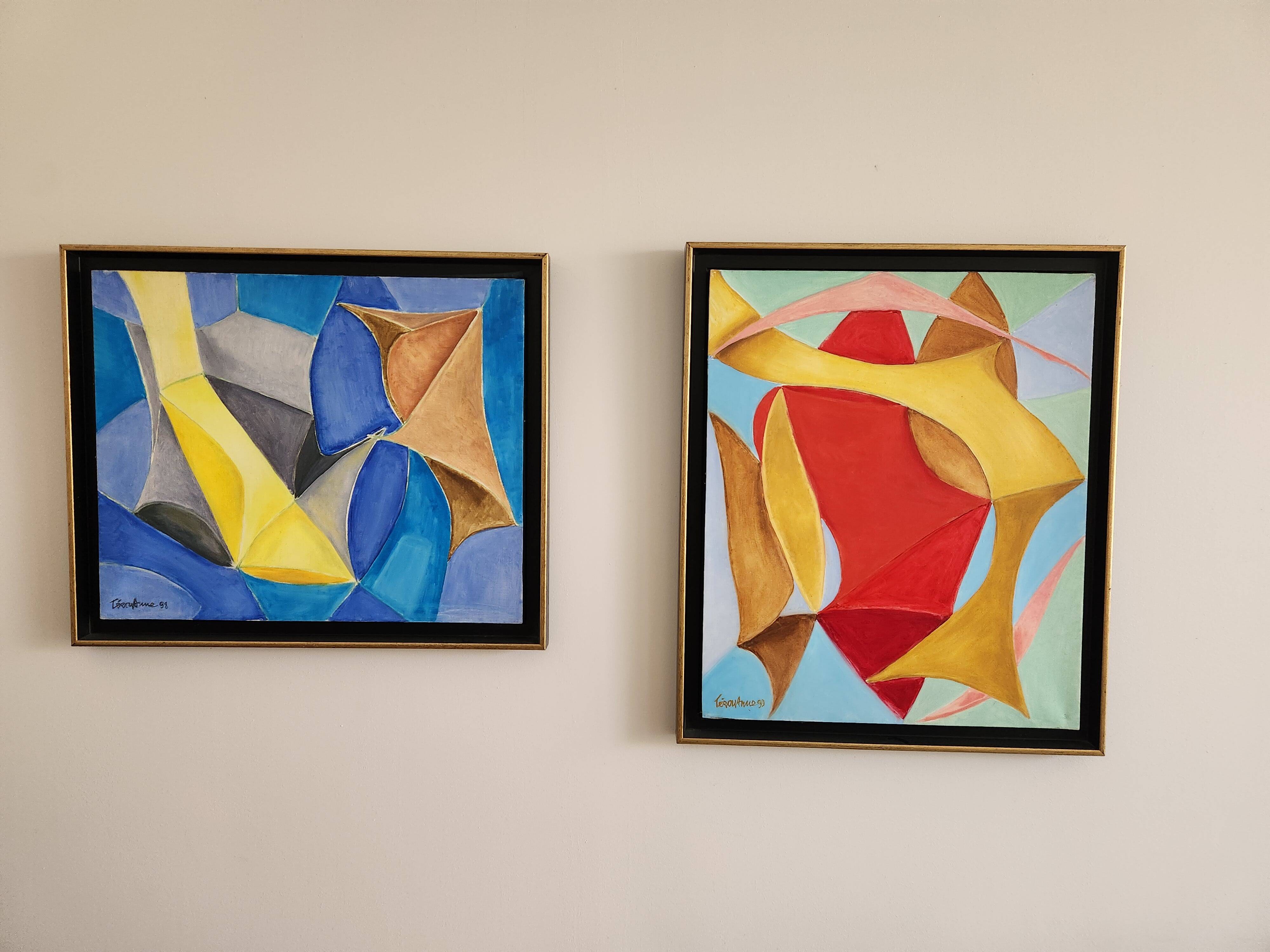 Pair of oils on canvas by lucille terouanne