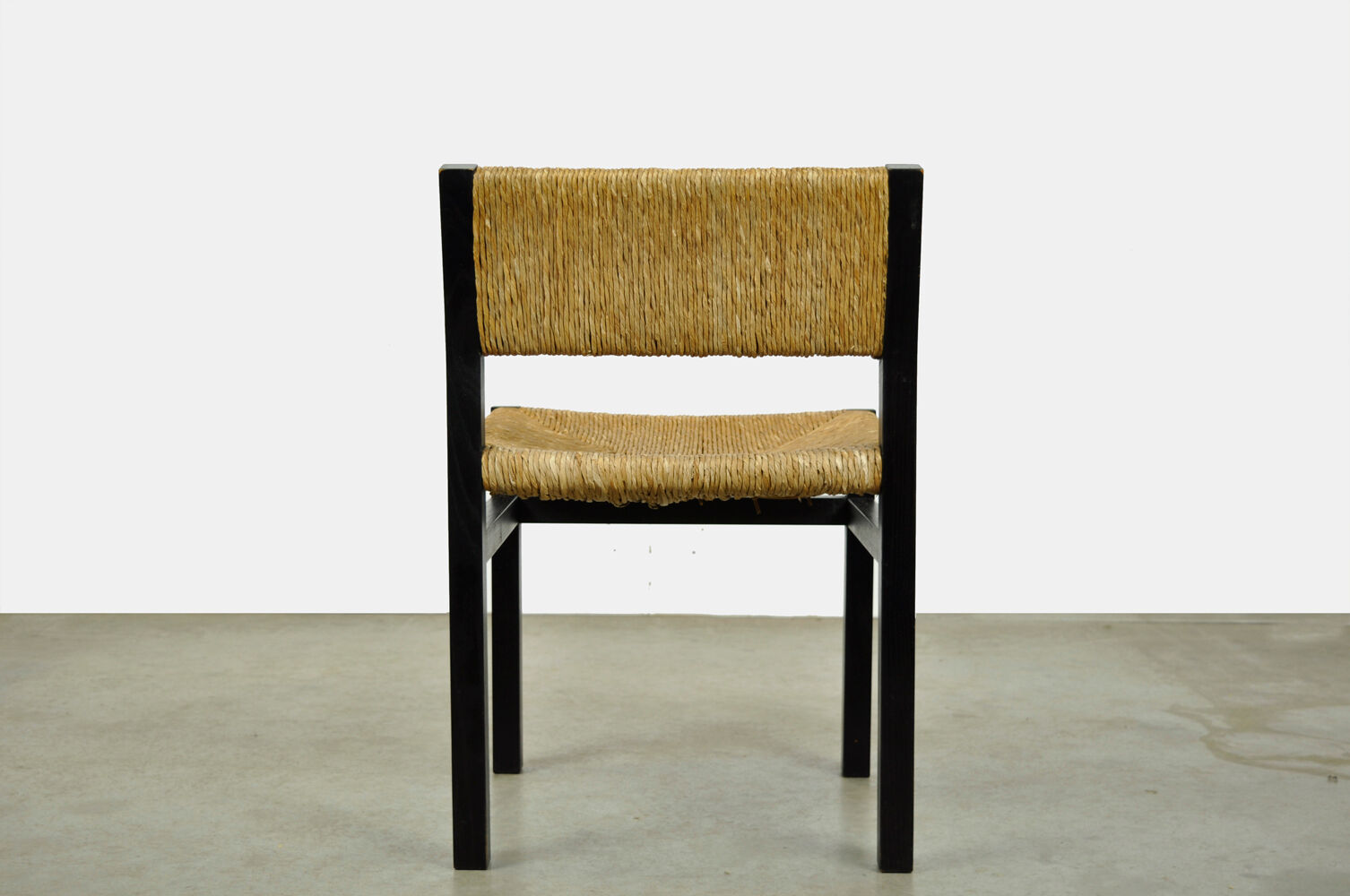 Set of 6 dining chairs with wicker seats by Martin Visser and produced by ‘t Spectrum, 1970s