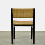 Set of 6 dining chairs with wicker seats by Martin Visser and produced by ‘t Spectrum, 1970s