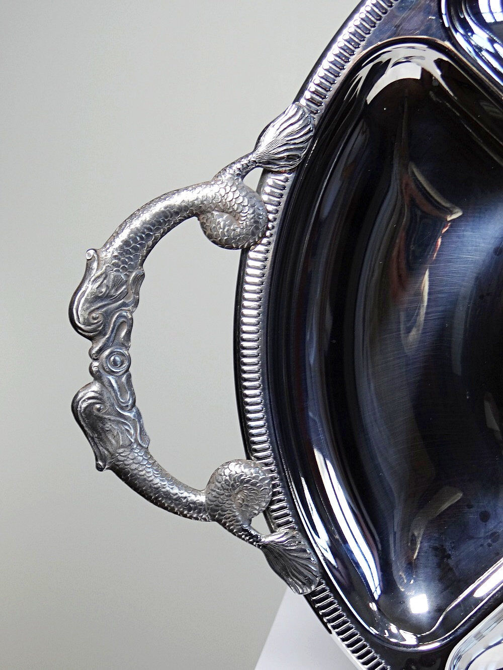 Large serving platter for hors d'oeuvres Jean Couzon in 18/10 stainless steel, 5 compartments.