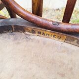 Six chairs bistrot bar signed Mahieu vintage