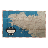 Vintage map of Brittany
