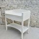 Bathroom furniture in white patina wood
