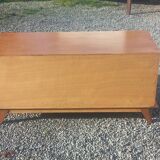 Vintage oak sideboard with splayed legs from the 1950s.