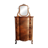 Commode anglaise galbée chiffonnier avec psyché georgian style for cloakroom