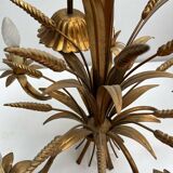 Lustre métal champêtre Épis de blé doré 5 branches