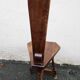 2 three-legged chairs made of solid wood