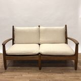 Scandinavian two-seater sofa reupholstered
