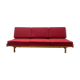Beech sofa bed & red fabric by Drevotar Czech vintage 1960s