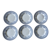 6 antique flat plates in Saint-Amand earthenware (Nord)