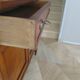 Louis XVI-style sideboard - 1 drawer - fluted legs - mahogany - solid wood