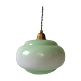 Green opaline ceiling lamp