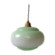 Green opaline ceiling lamp
