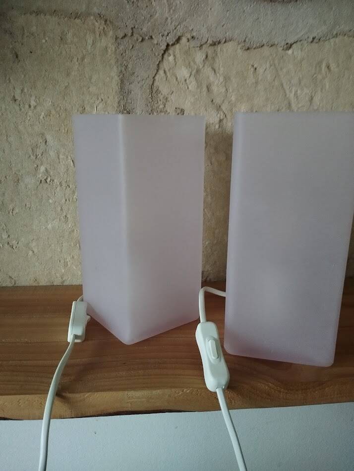 Duo de lampes IKEA GRONO – Rose clair – Design scandinave