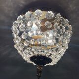 Ceiling lamp basket grapevine and gilded bronze 25 cms