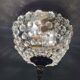 Ceiling lamp basket grapevine and gilded bronze 25 cms