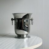 Silver metal champagne bucket